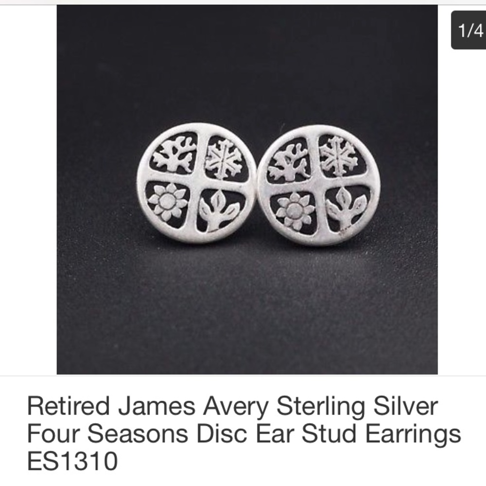 James Avery post earrings. Retired! New in box!